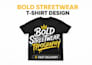 create simple text based t shirt design